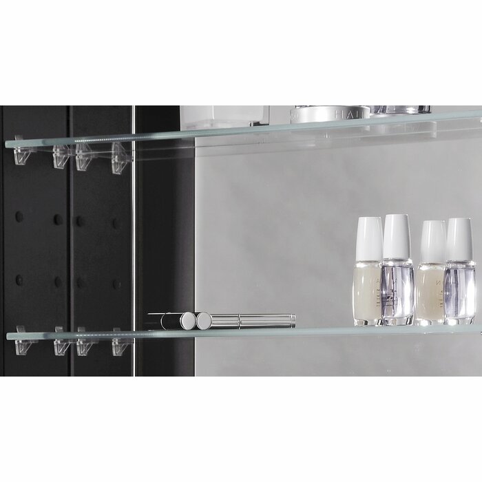 Pl Series Recessed Or Surface Mount Frameless Medicine Cabinet With 3 Adjustable Shelves