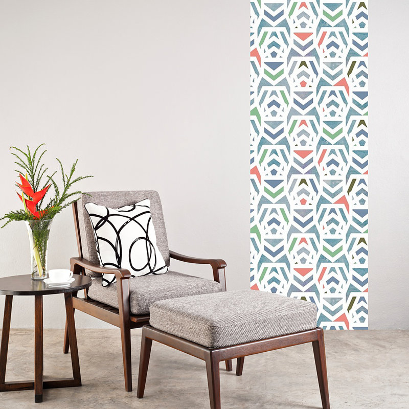 Wrought Studio Lefebvre Geometric Pastel 48 L X 24 W Paintable Peel And Stick Wallpaper Panel Wayfair