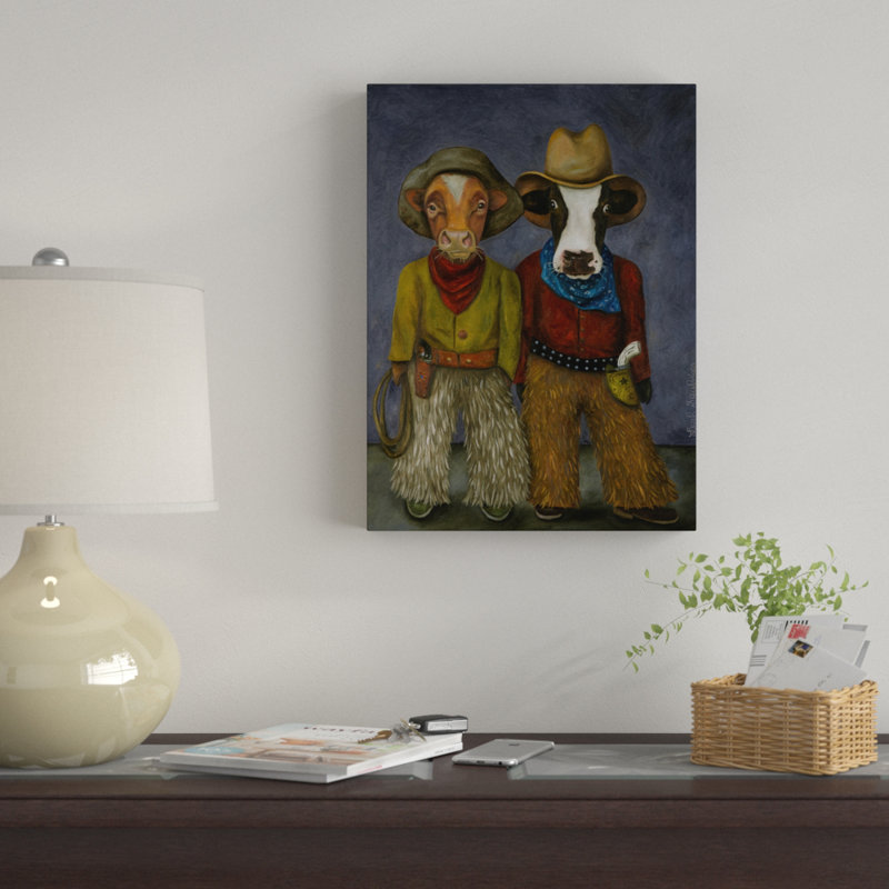 Winston Porter Real Cowboys Acrylic Painting Print On Wrapped Canvas Wayfair