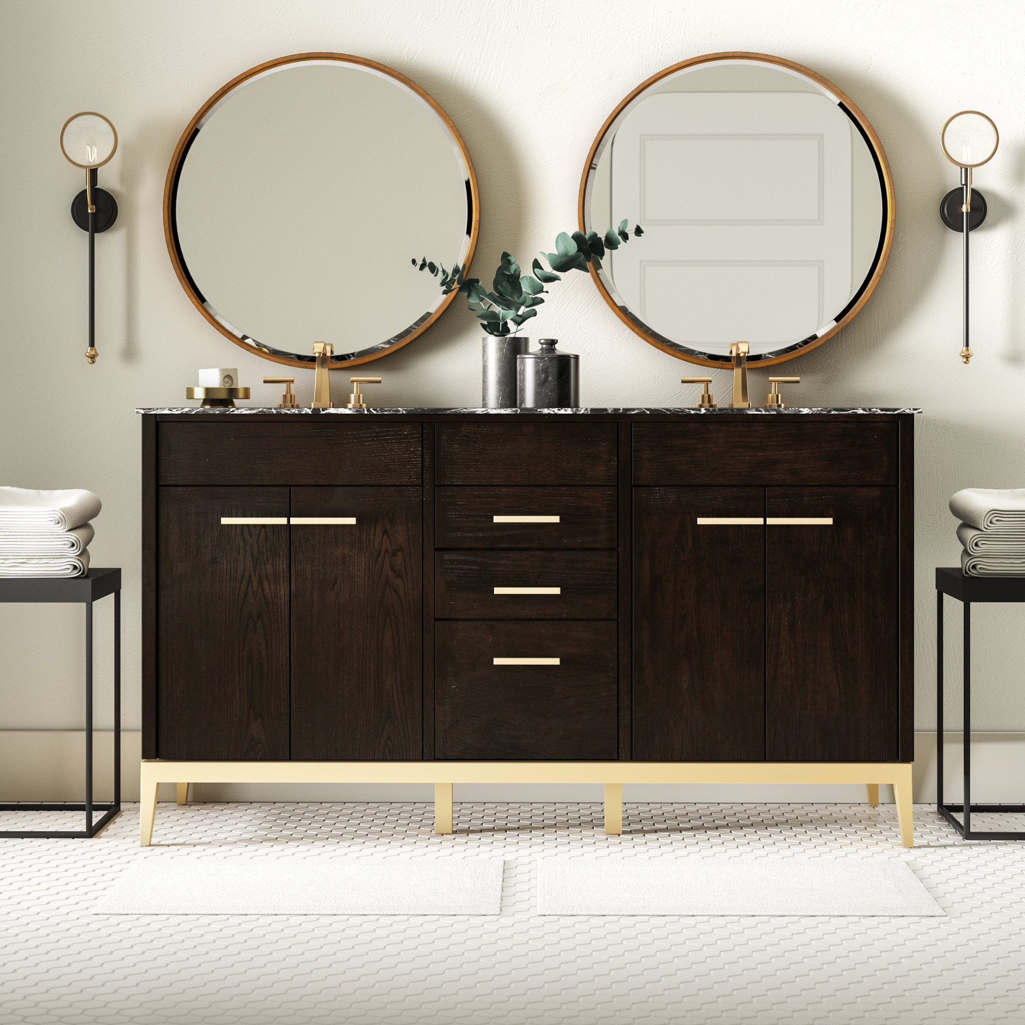 Greyleigh Indianola 60 Double Bathroom Vanity Base Only Wayfair