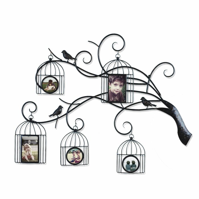 Collage Wall Hanging 5 Opening Family Tree Scroll Picture Frame