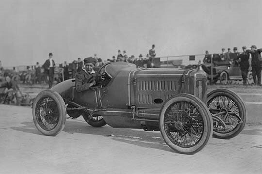 'Maxwell Racing Car Driven By Jack Mckay as Onlookers Watch from Behind Barrier' Photographic Print