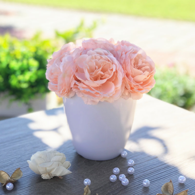 House Of Hampton Faux Peonies Floral Arrangements And Centerpieces In Pot Reviews Wayfair House Of Hampton Faux Peonies Floral Arrangements And Centerpieces In Pot Reviews Wayfair