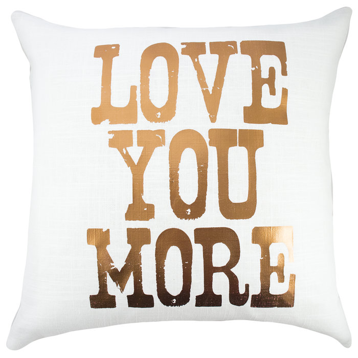 Thewatsonshop Love You More Throw Pillow Reviews Wayfair