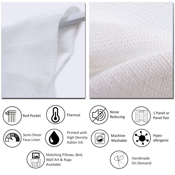DesignArt Mid-Century Minimal Shapes Geometric Semi-Sheer ...