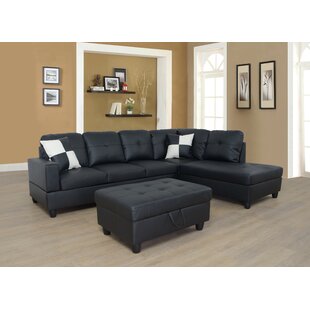 Details about   NEW Black Linen Modern Contemporary Sectional & Storage Ottoman 2 Accent Pillow 