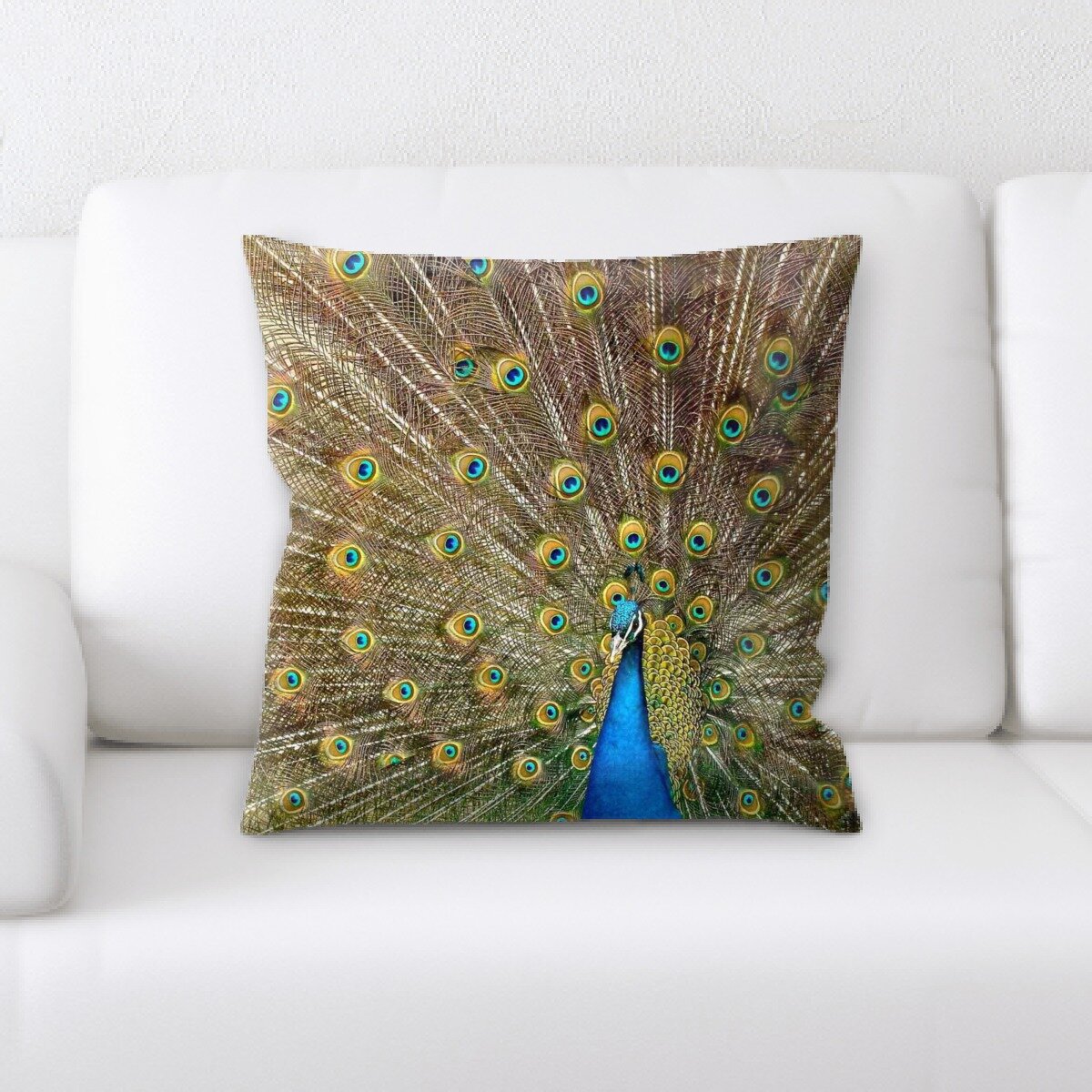 peacock throw pillows