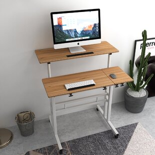 hartman mobile height adjustable computer work station standing desk