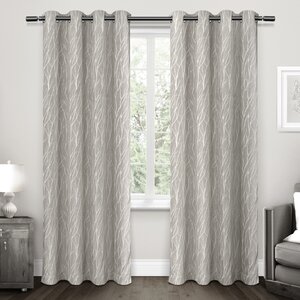 Prower Nature/Floral Blackout Grommet Curtain Panels (Set of 2)