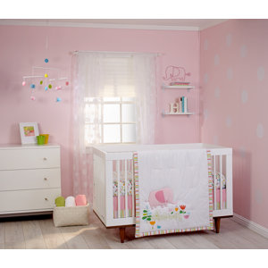 Elephantasia 5 Piece Crib Bedding Set