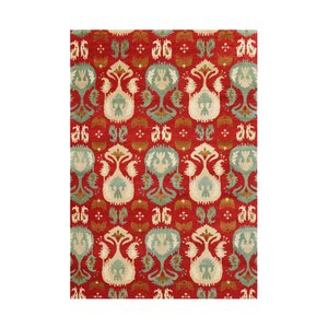 Hand-Tufted Red Area Rug