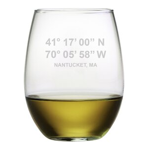 Nantucket Coordinates 21 oz. Stemless Wine Glass (Set of 4)