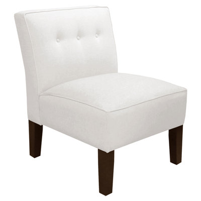 Alcott Hill Garden Slipper Chair Upholstery Twill White Alcott Hill Garden Slipper Chair Upholstery Twill White