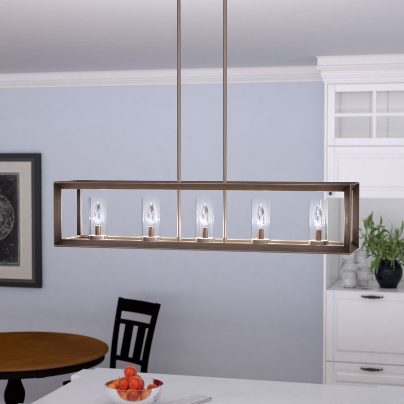 Laurent 5 - Light Kitchen Island Linear Pendant