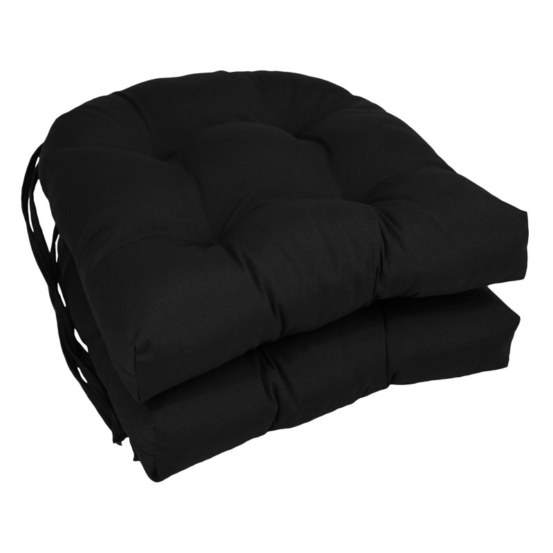 16-inch Indoor Dining Chair Cushion Color: Black