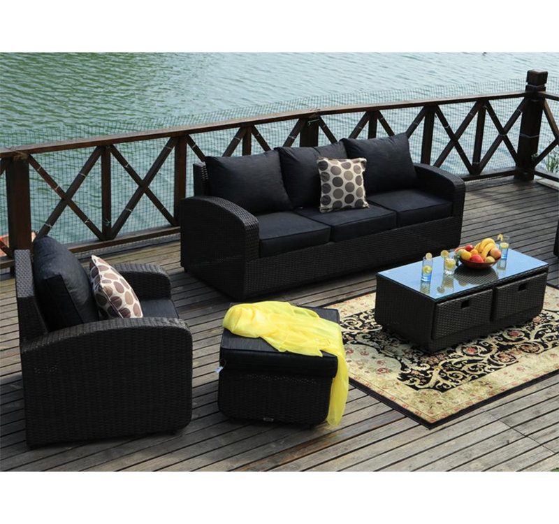 Rosecliff Heights Castro 5 Piece Rattan Sofa Set With Cushions Wayfair Castro 5 Piece Rattan Sofa Set With Cushions