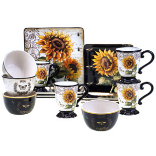 Sunflower Pattern Dinnerware | Wayfair Sunflower Pattern Dinnerware | Wayfair