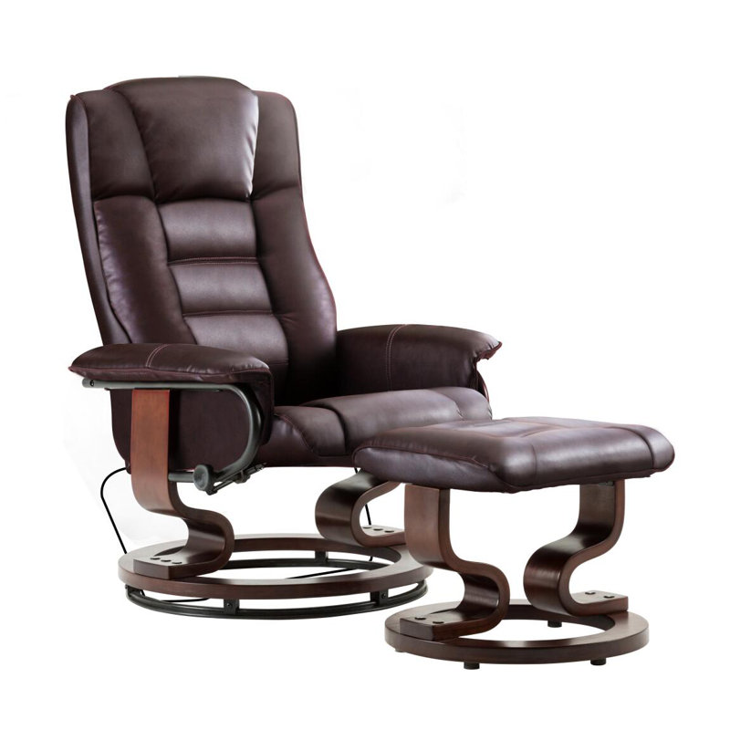 leather glider recliner with ottoman