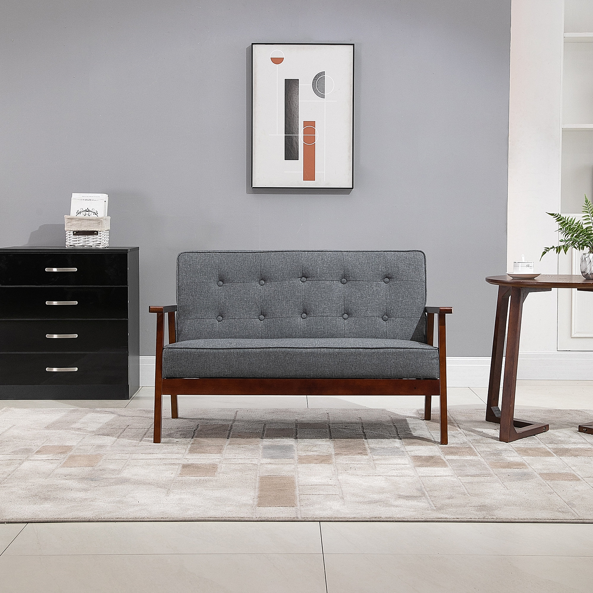 George Oliver Davione 45'' Upholstered Loveseat & Reviews | Wayfair