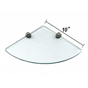 Tempered Glass Floating Corner Shelf By Abolos