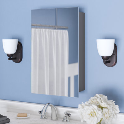 Marquis Recessed 1 Door Medicine Cabinet with 2 Adjustable Shelves