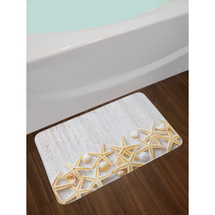 Seashell Bathroom Rugs Wayfair Sea Seashells Bath Rug