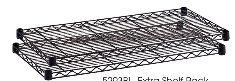 Industrial Wire Extra Shelves (18" x 48" Shelves) Color: Black
