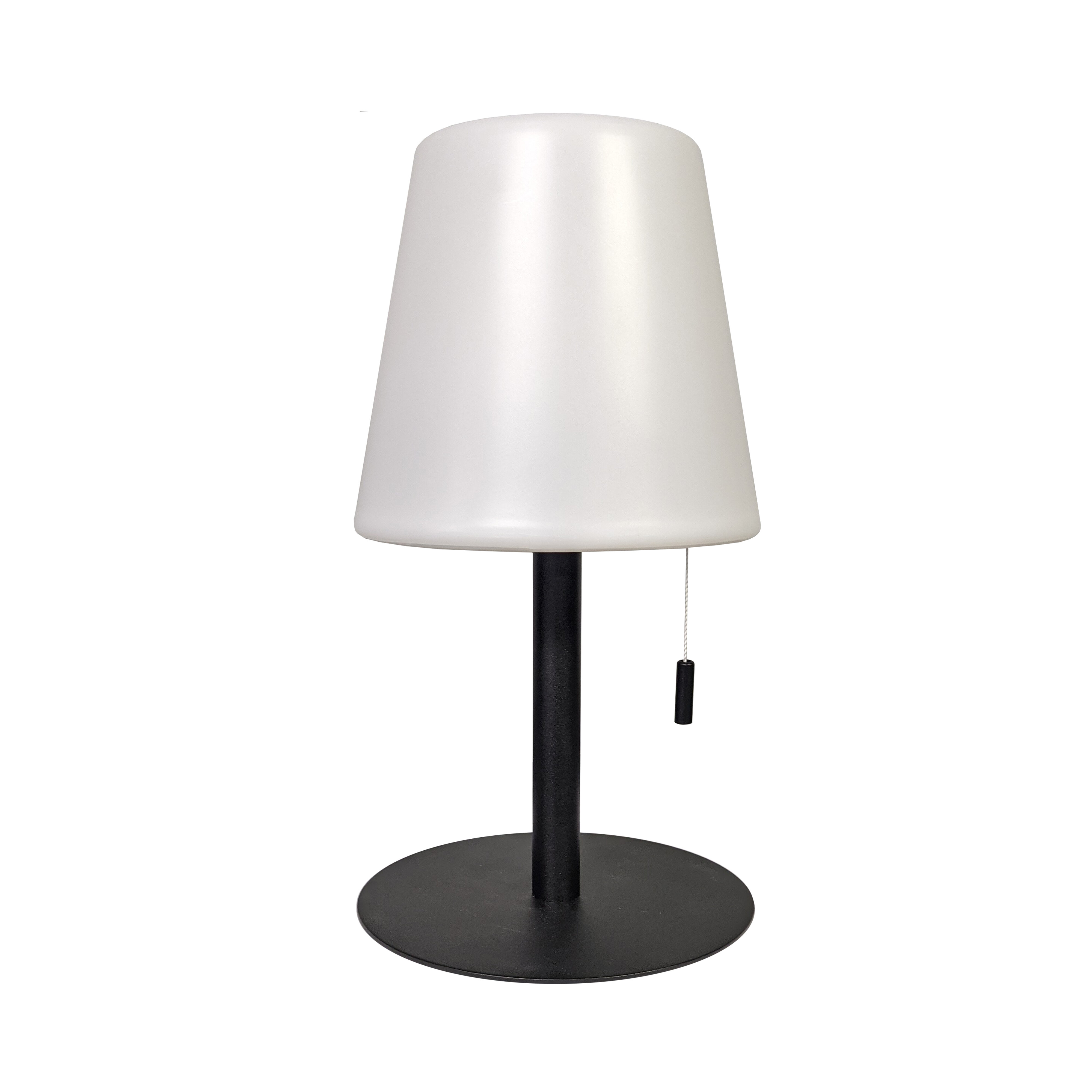 black acrylic table lamp