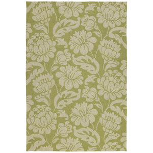 Glenn Wasabi Floral Indoor/Outdoor Area Rug
