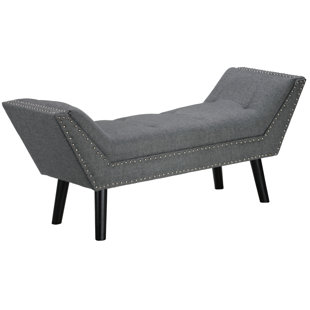 Go to store & view more images Cortesi Home Herman Wood/Upholstered Bench