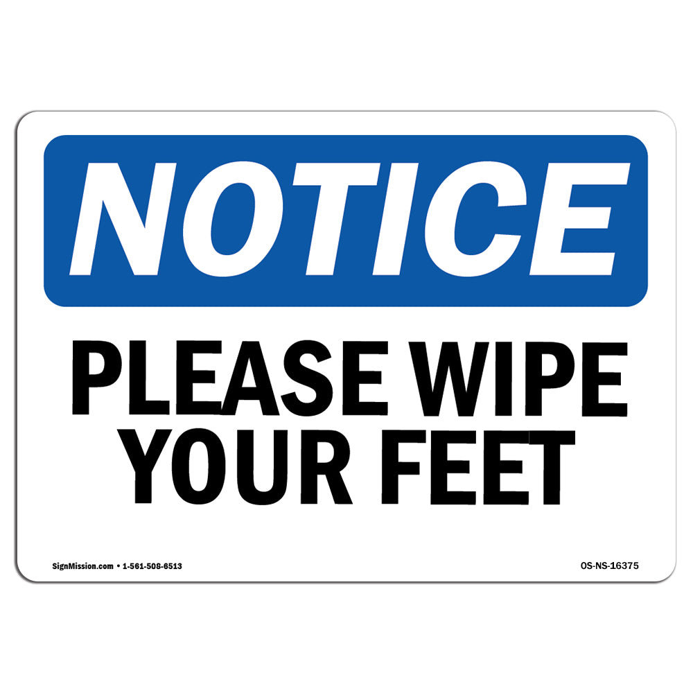 SignMission Please Wipe Your Feet Sign | Wayfair