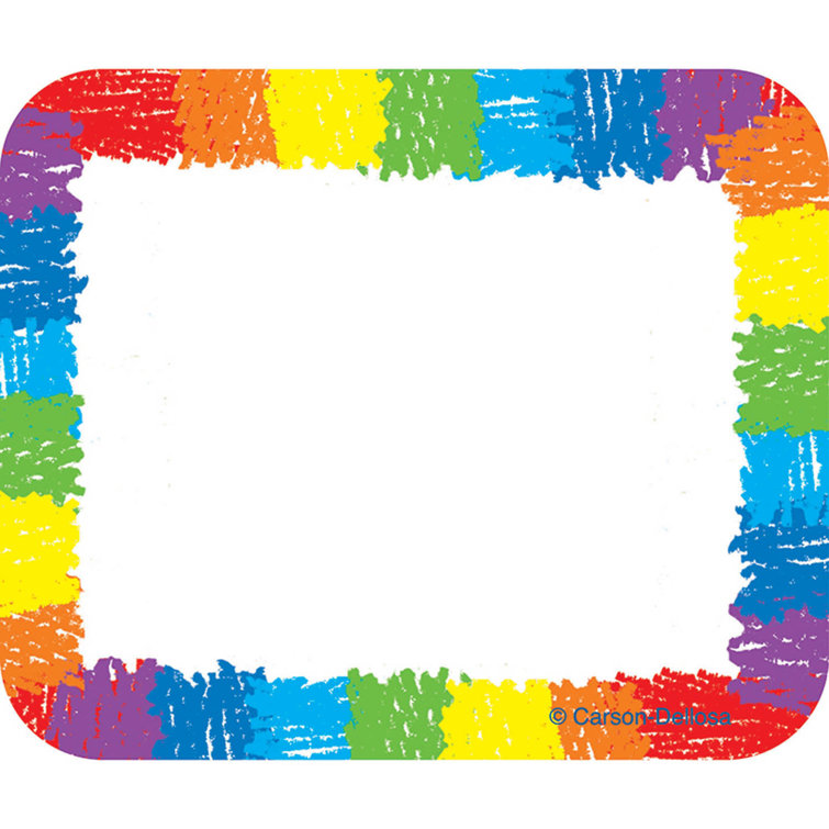 carson dellosa publications rainbow kid drawn name tag wayfair