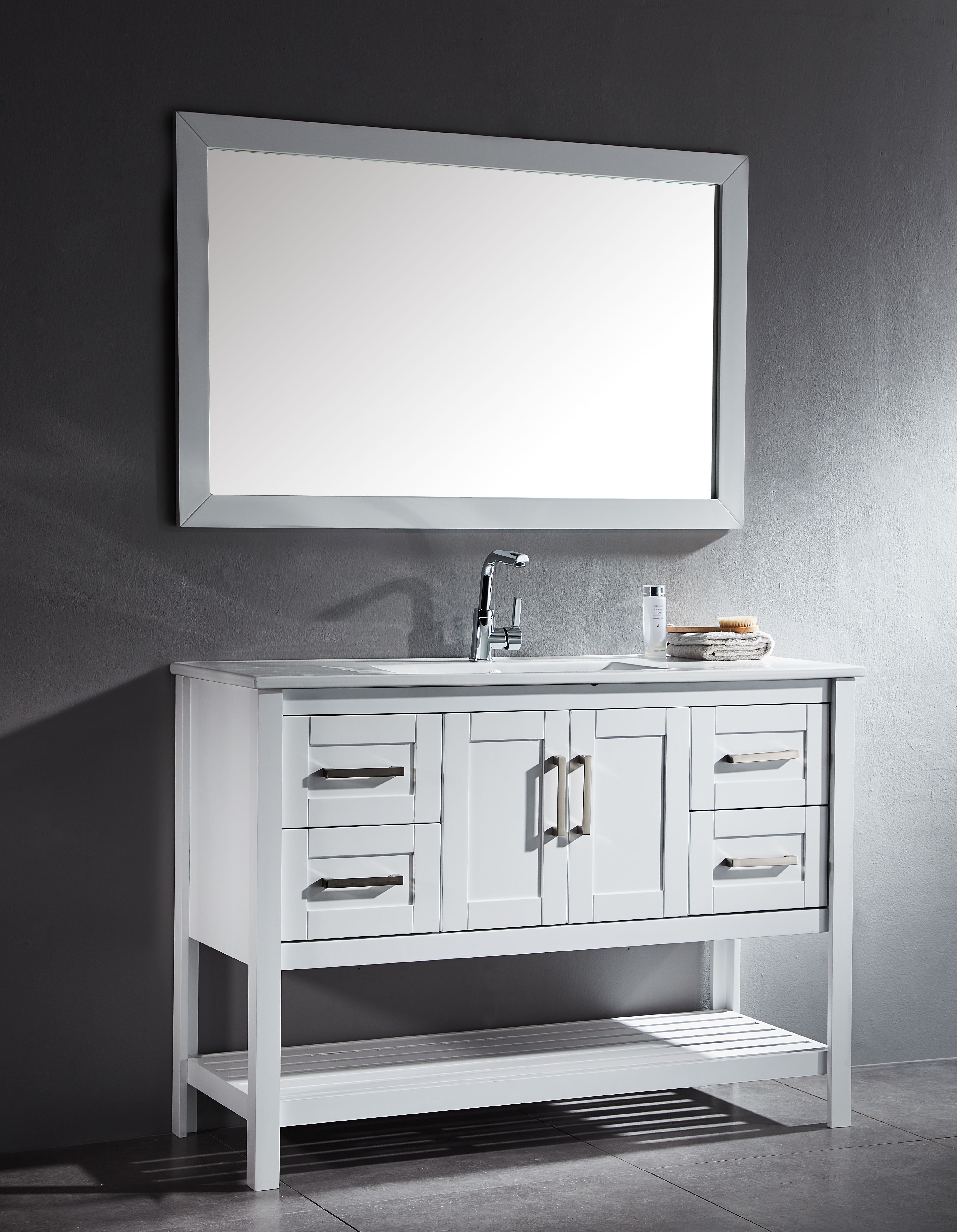 Longshore Tides Coley 48" Single Bathroom Vanity Set with Mirror