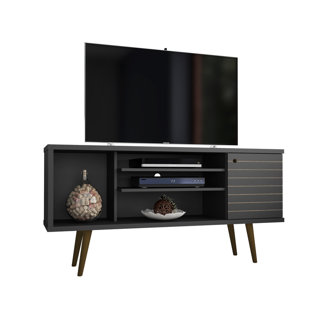 Modern Contemporary Black Lacquer Tv Stand Allmodern Quickview