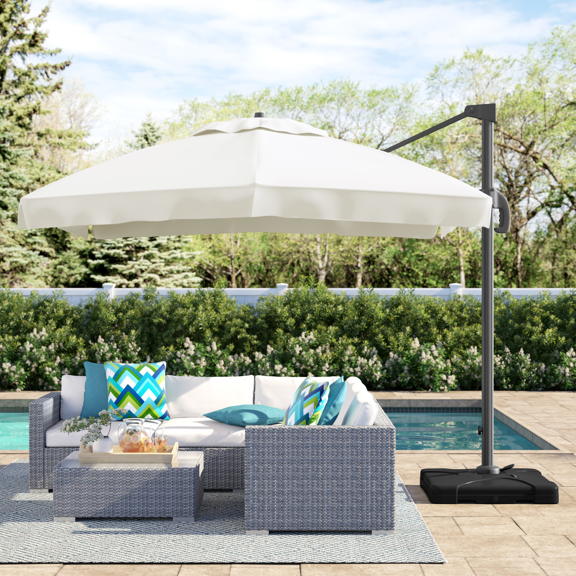 Sol 72 Outdoor Bondi 10 Square Cantilever Umbrella Reviews Wayfair