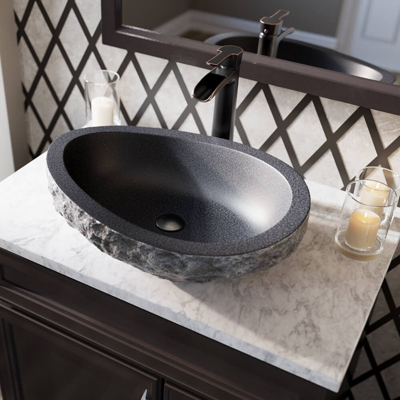 Mrdirect Impala Stone Oval Vessel Bathroom Sink With Faucet Reviews Wayfair