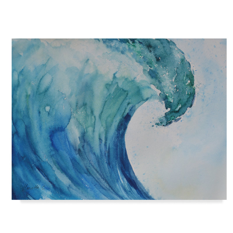 Highland Dunes Wave Nautical 2 Acrylic Painting Print On Wrapped