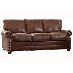 Lyndsey Leather Sofa Bed By 17 Stories
