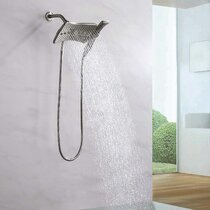 Tool Free Installation with Teflon Tape High Pressure Shower Head by CircleSplash Rainfall Shower heads Brushed Nickel-6 inch-Removable restrictor/Sand Filter for Luxurious spa Massage