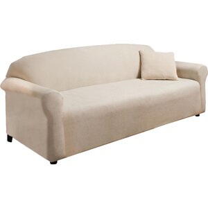 Stretch Microfleece Box Cushion Sofa Slipcover
