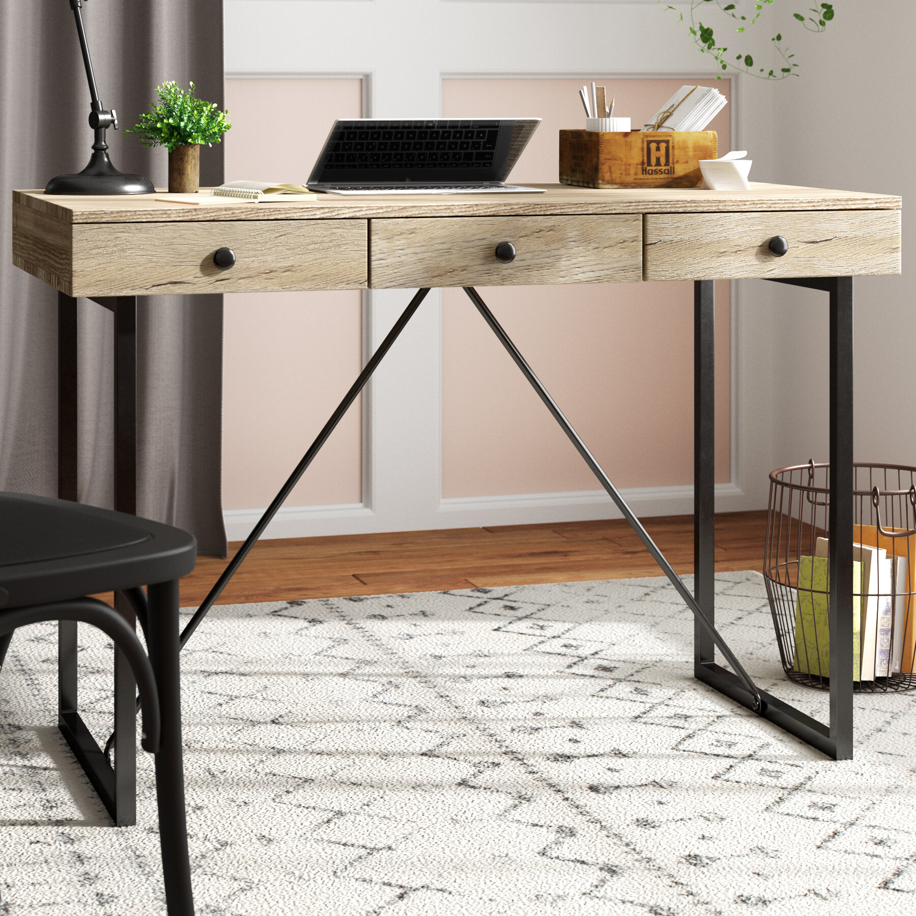 Gracie Oaks Blonde Desk Reviews Wayfair