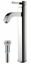 Vessel Mixer Single Hole Bathroom Faucet with Drain Assembly