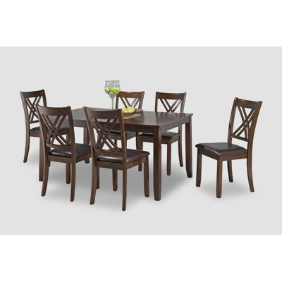 Heffington Casual Dinette 7 Piece Solid Wood Dining Set Red Barrel Studio