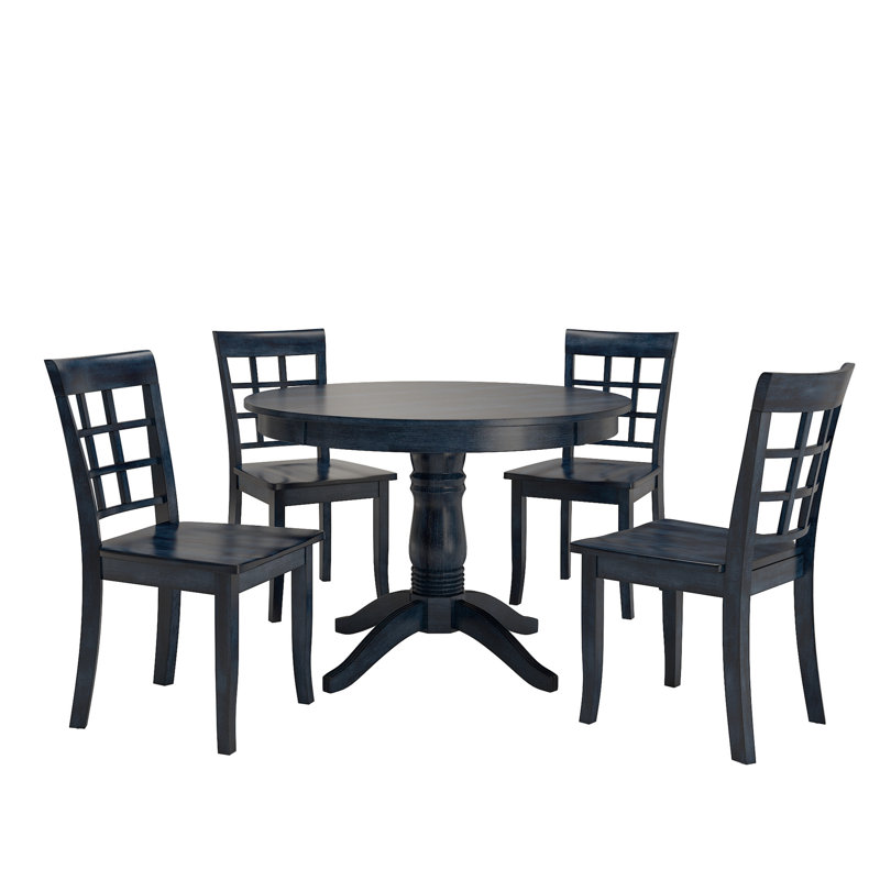 Alexa-Mae 42" Round Dining Table Top Color: Antique Dark Denim
