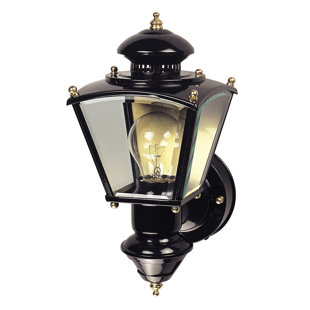 Black Outdoor Coach Lights Wayfair Lathbury Coach 1 Light Outdoor Sconce