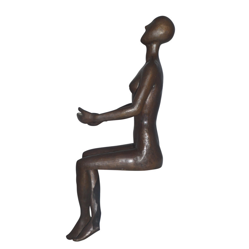 Red Barrel Studio Jaeden Abstract Of Nude Girl Sitting Bronze