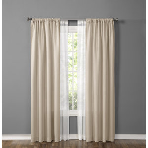 Made4You Solid Sheer Rod Pocket Curtain Panels