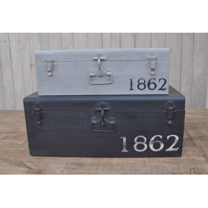 2 Piece Rustic Iron Trunk Set by NACH
