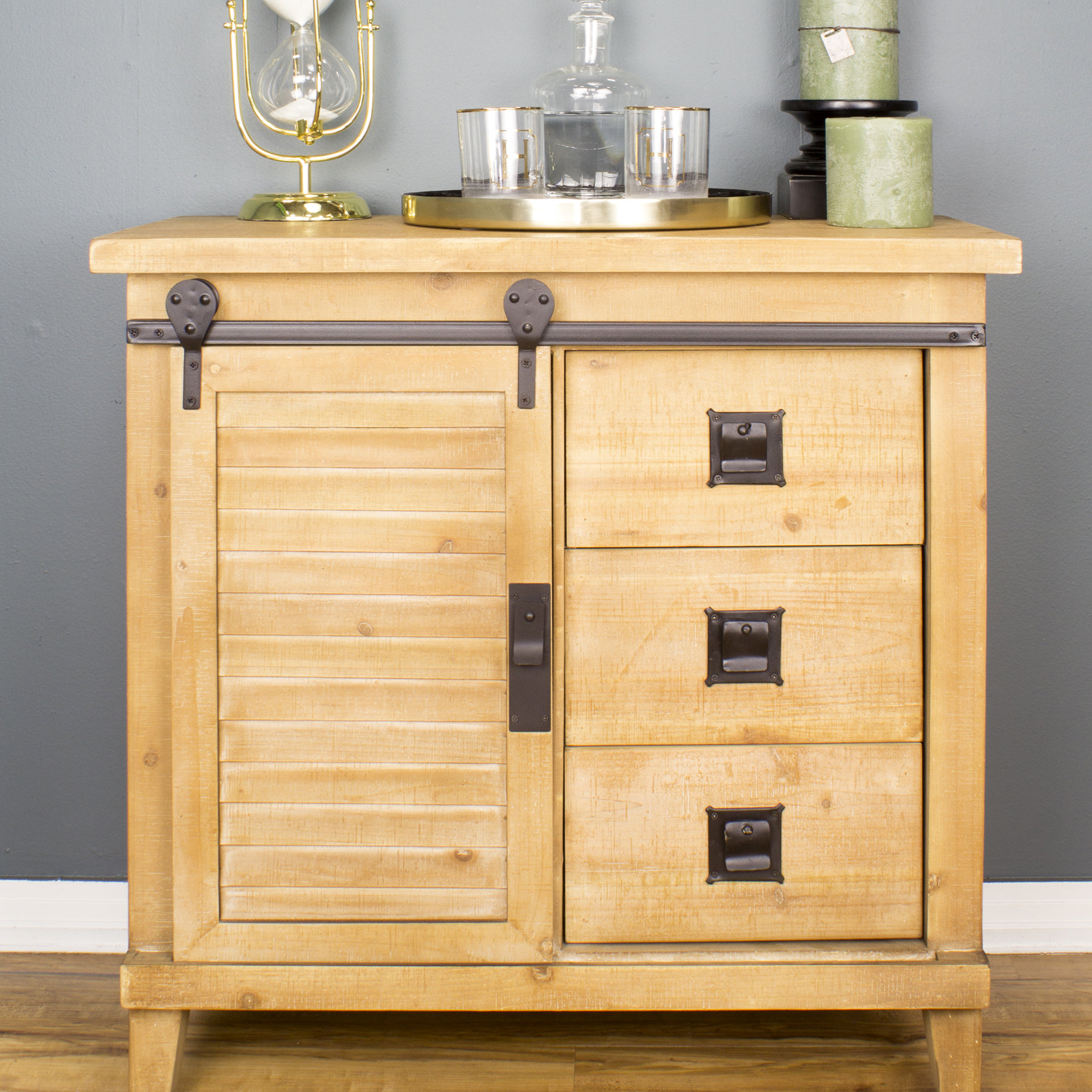Gracie Oaks Marcial 3 Drawer Accent Cabinet Wayfair