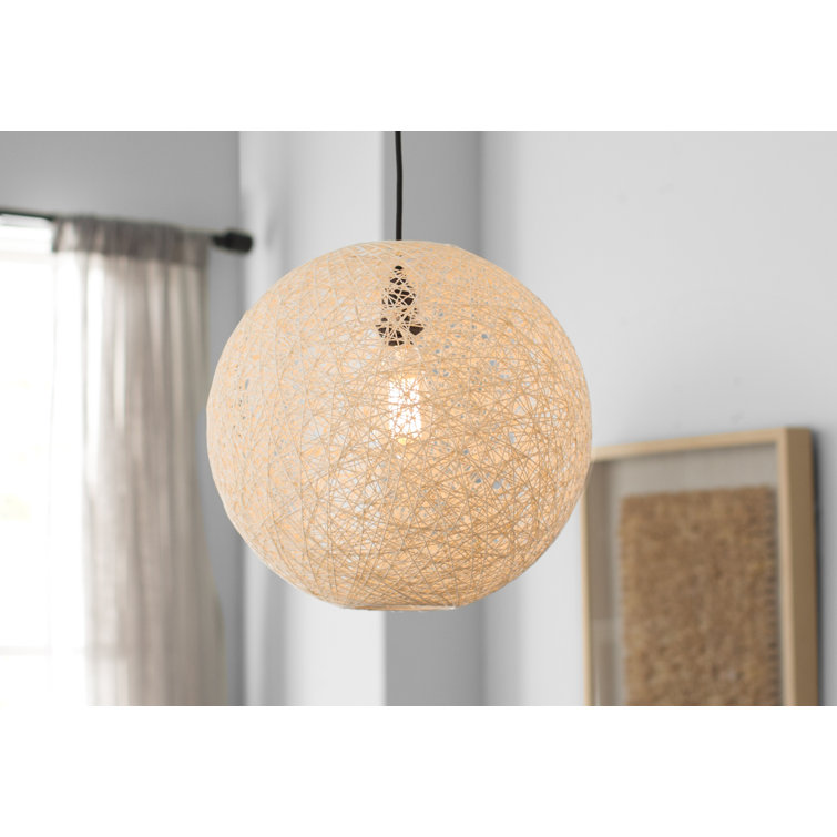 Cristobal Rattan Dimmable Plug-in Pendant  Reviews AllModern